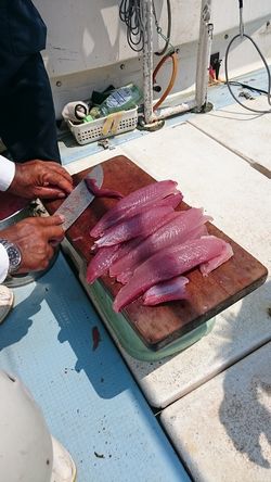 釣れたてを食べる.JPG